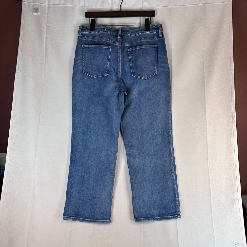 CHICO’S Women’s Size 2 US 12 Denim Jeans High Rise Straight Crop Style Stretch - Picture 8 of 15